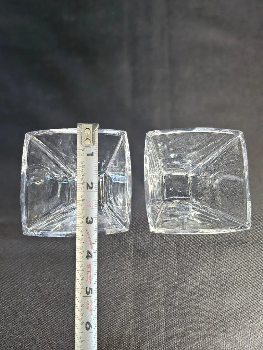 Joy Jolt Carre Modern Geometric Square Heavy Base Cocktail Glasses Set of Two